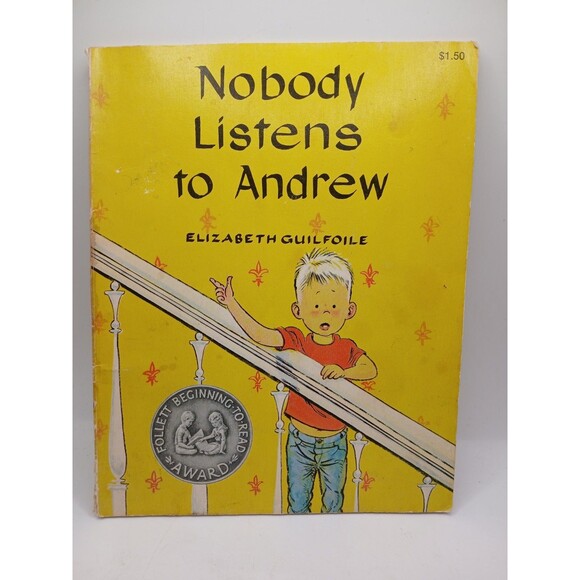 Nobody Listens to Andrew By Elizabeth Guilfoile, 1957 Paperback Follett Publish - Picture 1 of 6